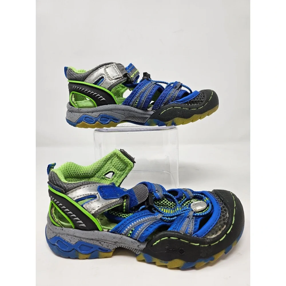 Jambu Piranha‎ Kids Water Sandals Blue Green JS170002 Sz 12 Outdoor Hiking Shoes